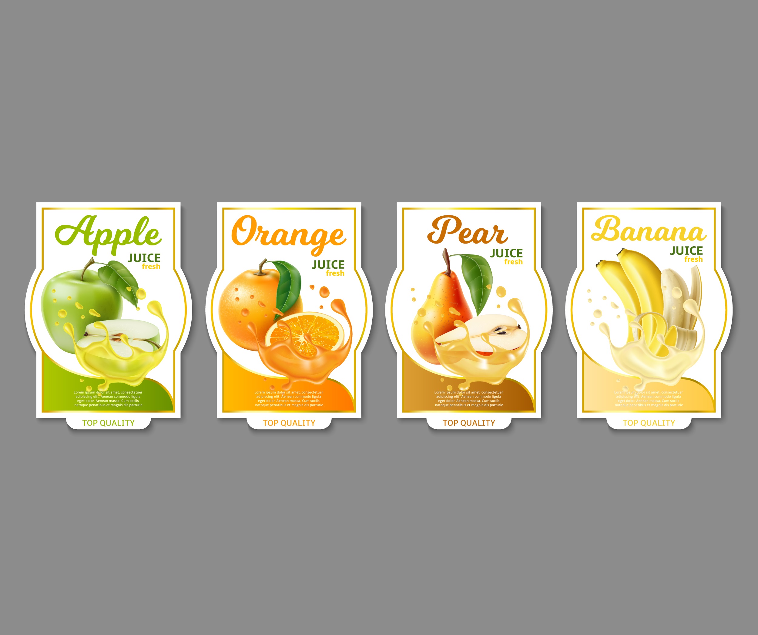 Juice label designs